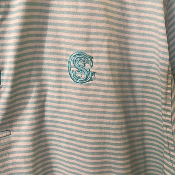 Peter Millar golf polo style striped shirt size Medium - Picture 2 of 4